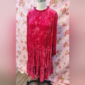 NEW Eloquii pink velvet dress 3x 26/28